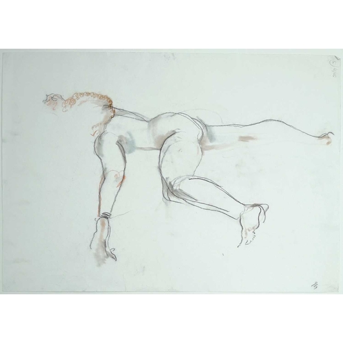 564 - Henry Richard BIRD (1909-2000) Sleeping Nude Mixed media. 37 x 59cm. (3).