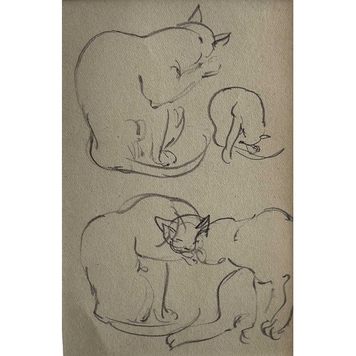 578 - Attributed to Enid Crystal Dorothy MARX (1902-1998) Cat Studies Graphite, signed, 27 x 21cm. and a s... 