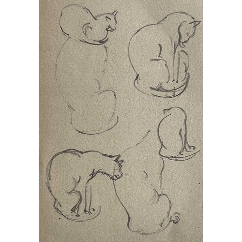 578 - Attributed to Enid Crystal Dorothy MARX (1902-1998) Cat Studies Graphite, signed, 27 x 21cm. and a s... 