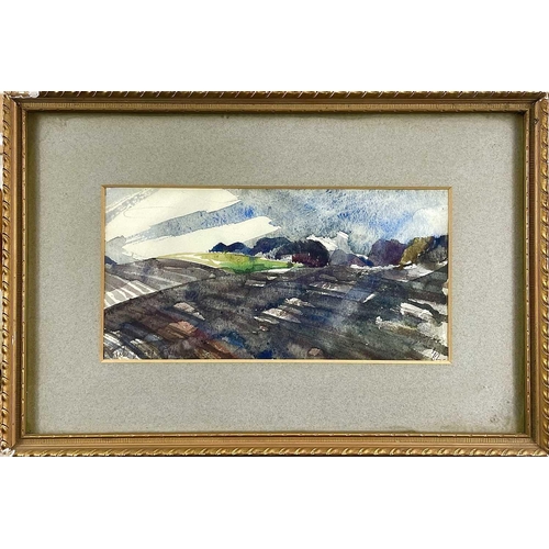 593 - John KNAPP-FISHER (1931-2015) Landscape Watercolour, signed and dated '62, 11 x 23cm.Overall this pi... 