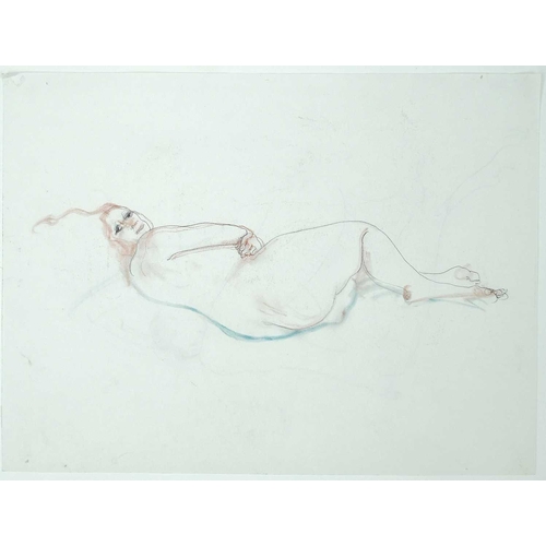 604 - Henry Richard BIRD (1909-2000) Reclining Nude Mixed media. 38 x 50cm. (4).