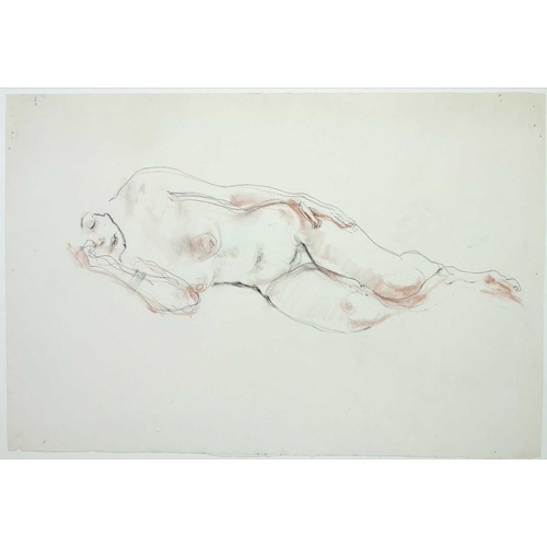 604 - Henry Richard BIRD (1909-2000) Reclining Nude Mixed media. 38 x 50cm. (4).