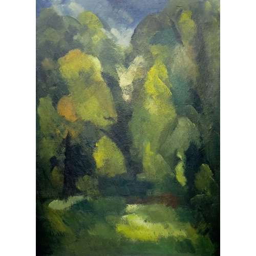 609 - Mogens SKYUM (1911-1966) Woodland Oil on canvas, signed and dated '55, further signed and dated to v... 