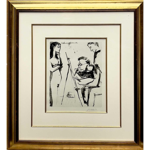 616 - Pablo Picasso (1881-1973) Illustration VI for Verve 1954  Heliogravure Signed in pencil lower right ... 