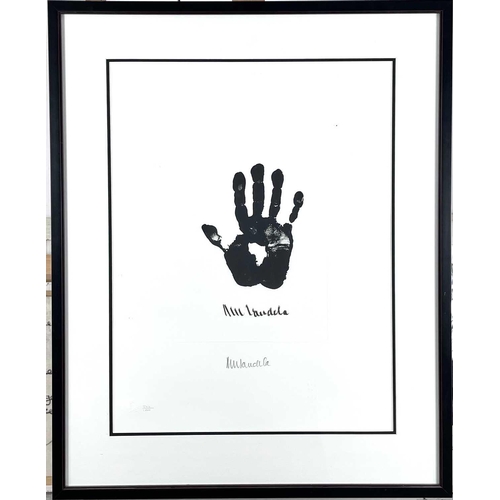 652 - Nelson MANDELA (1918-2013) Hand of Africa (Right Hand), from 'Impressions of Nelson Mandela' Lithogr... 