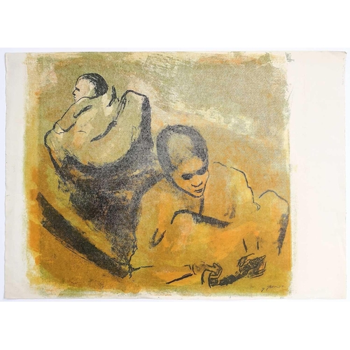 667 - Stella SHAWZIN (1923-2020) Three figural studies  Mixed media, Each signed, The largest piece: 52 x ... 