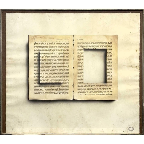 698 - Michael HASTED (1946) Pages I (Samuel Becket) Mixed media, signed and dated '81 30x40.5cm image size... 