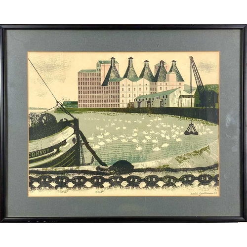 705 - David GENTLEMAN (1930) An Industrial Landscape Lithograph, facsimile signature and date ('66), 31 x ... 