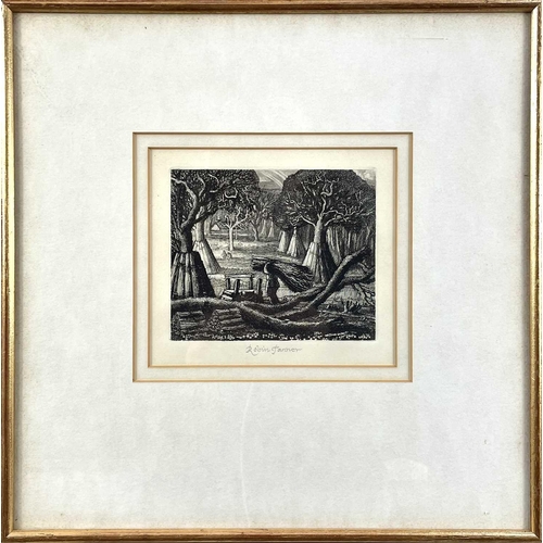 707 - Robin TANNER (1904-1988) Wiltshire Woodman, 1929 Etching Signed in pencil, from the edition of 12 pu... 