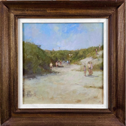 709 - Jason WALKER (1969) Crantock Dunes Oil on canvas Initialled Further signed and dated '96 to verso 29... 