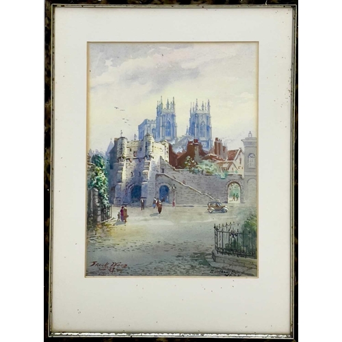 718 - Frank WATSON WOOD (1862-1953) Bootham Bar, York Watercolour, signed, titled and dated '37, 25cm x 18... 