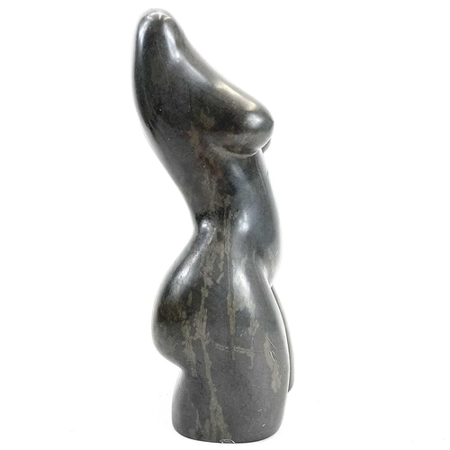 73 - Max BARRETT (1937-1988) Female Form  Carved stone sculpture Monogrammed to base Height 30cm