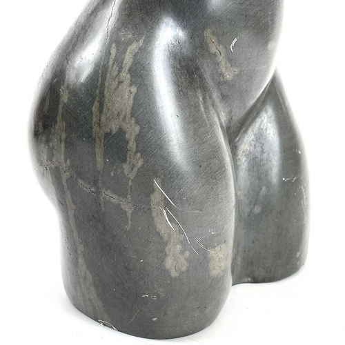 73 - Max BARRETT (1937-1988) Female Form  Carved stone sculpture Monogrammed to base Height 30cm