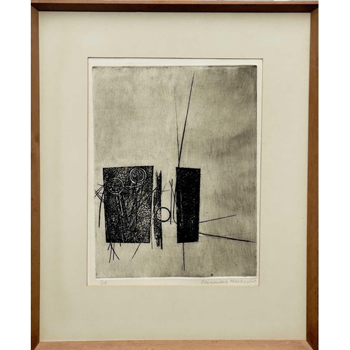 86 - Alexander MACKENZIE (1923-2002) Untitled Etching, signed and dated '64, 30x22.5cm Provenance - The J... 