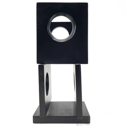 96 - John Crowther after Barbara HEPWORTH Four Square A black lacquered copy of the sculptors original ma... 