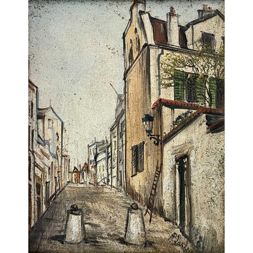 1403 - A LAMBERT (20th Century French School) Views of Paris Two oil on canvas paintings Both signed 17.5cm... 