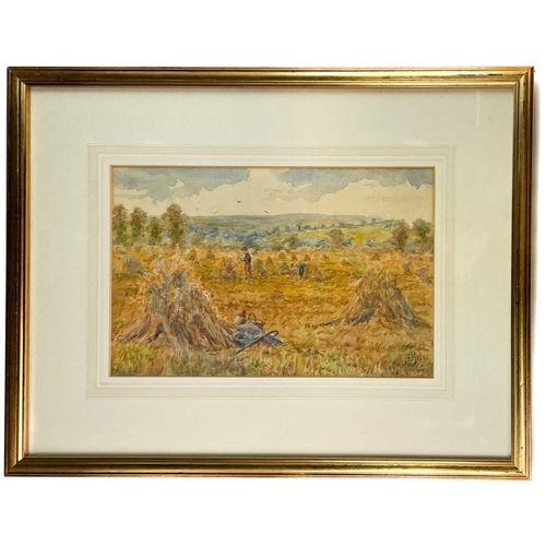 1420 - Edmund Morison WIMPERIS (1835-1900) Summer Harvest Watercolour Signed and dated (18)96 22cm x 34cm