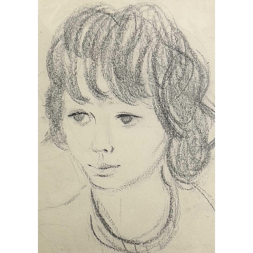 1421 - Donald Sinclair SWAN (1918-2004) Portrait of a Young Girl Graphite 24cm x 17cm Together with another... 