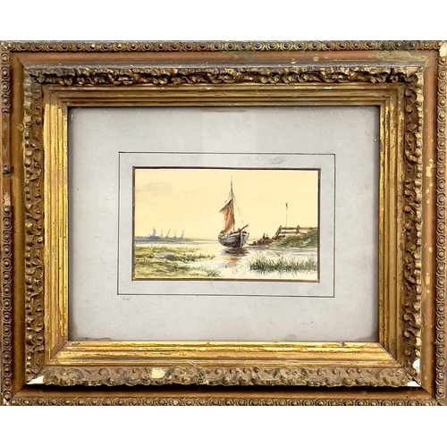 1422 - Rick GONZALEZ (1929-) Two early 20th century watercolours, both well framed, 7.5cm x 12.5cm and 13.5... 