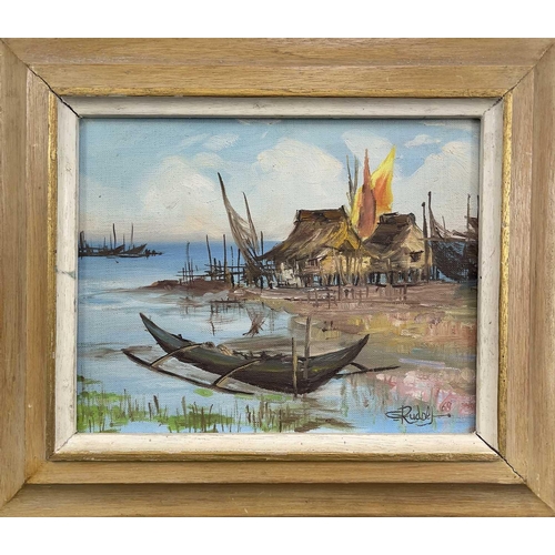 1422 - Rick GONZALEZ (1929-) Two early 20th century watercolours, both well framed, 7.5cm x 12.5cm and 13.5... 