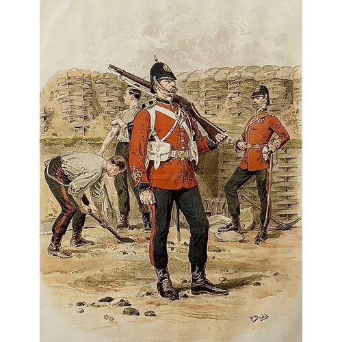 1424 - After G. D. GILES (XIX-XX) Royal Engineers Chromolithograph Dated 1888 Together with Joseph Constant... 