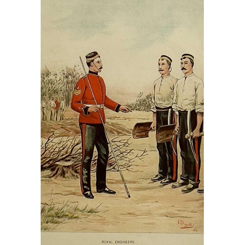 1424 - After G. D. GILES (XIX-XX) Royal Engineers Chromolithograph Dated 1888 Together with Joseph Constant... 