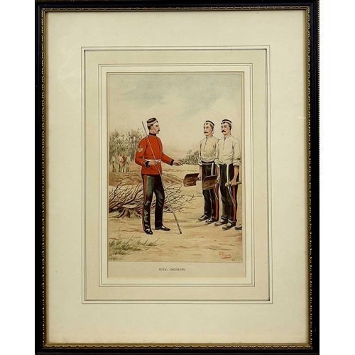 1424 - After G. D. GILES (XIX-XX) Royal Engineers Chromolithograph Dated 1888 Together with Joseph Constant... 