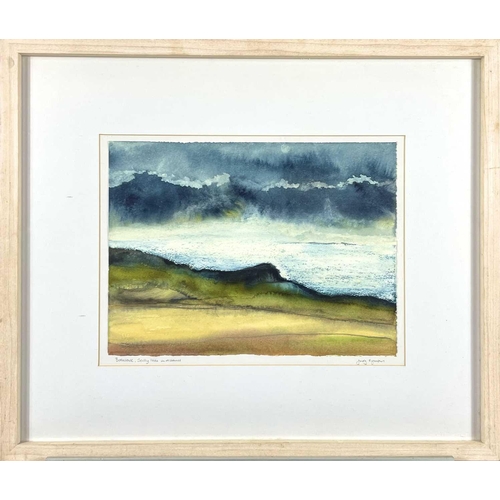 1428 - Judy SYMONS (20th/21st Century British School) 'Bottallack, Scilly Isles in Distance' Mixed media on... 