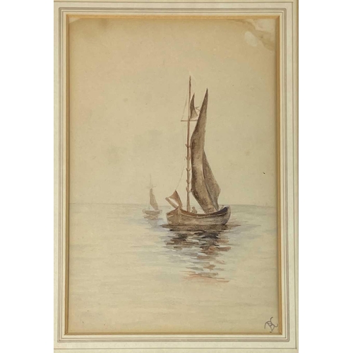 1430 - After Myles BIRKET FOSTER 'Boat Sailing' and 'Mind Baby' Pair colour prints in decorative gilt frame... 