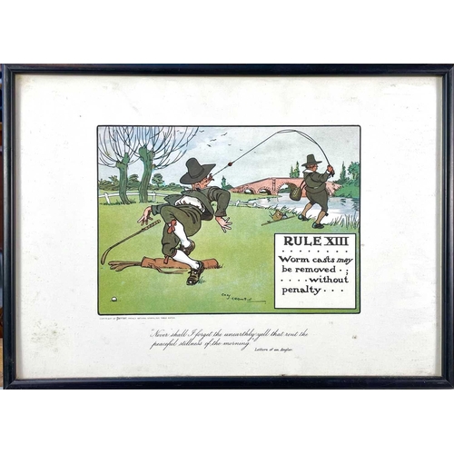 1440 - A set of nine Perrier 'Rules of Golf' prints. Comprising: 'Rule I', 'Rule IV', 'Rule IX', 'Rule XIII... 