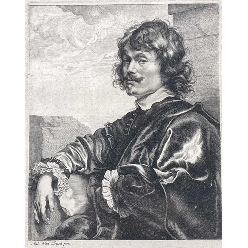 1445 - After Sir Anthony VAN DYCK (1599-1641) Portrait from Iconography of Van Dyck Proof before letters im... 