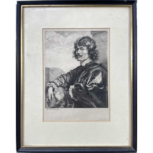 1445 - After Sir Anthony VAN DYCK (1599-1641) Portrait from Iconography of Van Dyck Proof before letters im... 