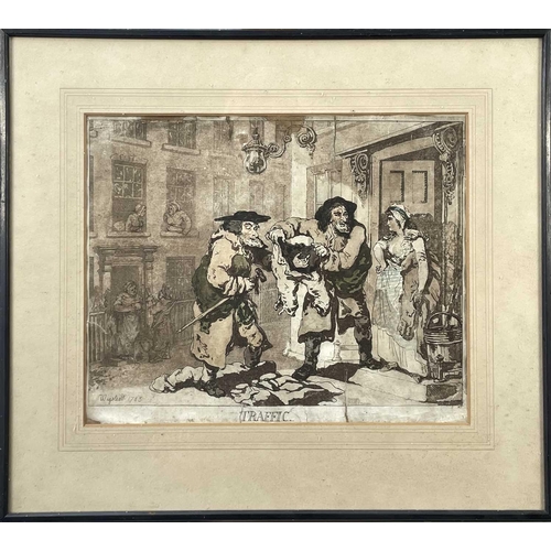 1446 - After Henry WIGSTEAD (1745-1800) Traffic Etching with aquatint Etched by Thomas ROWLANDSON (1757-182... 