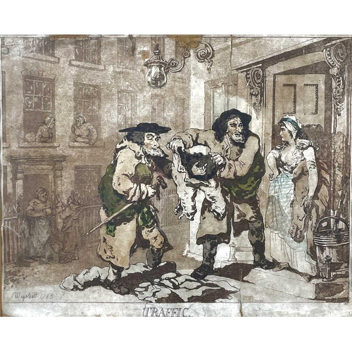 1446 - After Henry WIGSTEAD (1745-1800) Traffic Etching with aquatint Etched by Thomas ROWLANDSON (1757-182... 