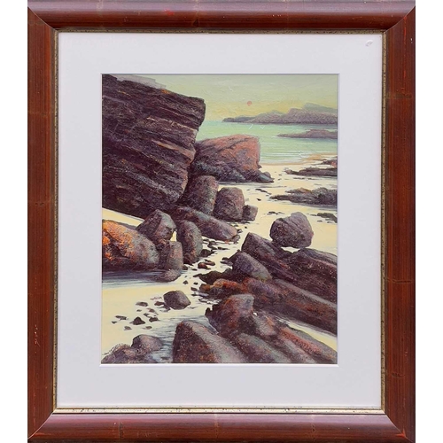 1449 - John BATHGATE (b. 1949) 'Low Tide' Mixed media Signed Inscribed as titled on artist's label verso 49... 