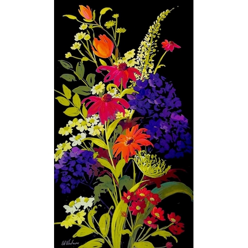 1461 - Nel WHATMORE (b. 1962) 'Bouquet' and 'Radiant No. 2' Two colour prints 88cm x 48cm