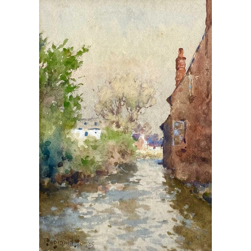 1489 - Reginald JONES (Exh. 1884-1920) 'Floods' Watercolour Signed 25.5cm x 17.5cm Together with a 19th cen... 