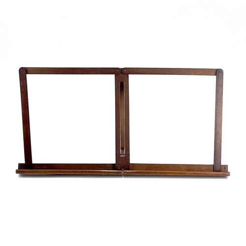 156 - A mahogany folding music stand. Height 28cm, width 54cm.