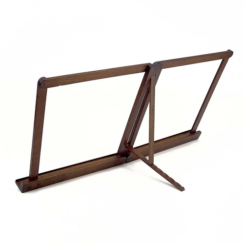 156 - A mahogany folding music stand. Height 28cm, width 54cm.