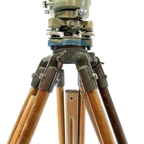 167 - A Vickers Instruments Cooke V11 theodolite, with tripod and measure. (3)