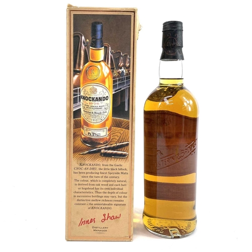 170 - Whisky - Knockando Pure Single Malt Scotch Whisky. 1976 Season, 75cl, 40% vol., boxed and with leafl... 