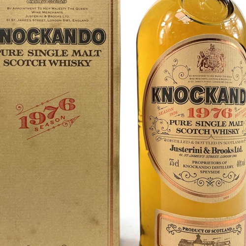 170 - Whisky - Knockando Pure Single Malt Scotch Whisky. 1976 Season, 75cl, 40% vol., boxed and with leafl... 