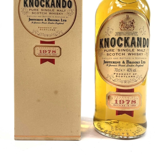 172 - Whisky - Knockando Pure Single Malt Scotch Whisky. Season of distillation 1978, 70cl, 40% vol., boxe... 