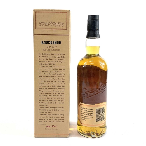 174 - Whisky - Knockando Pure Single Malt Scotch Whisky. Season of distillation 1980 , 70cl, 40% vol., box... 