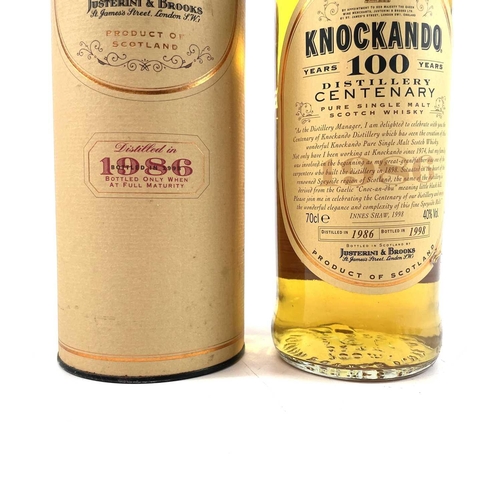 177 - Whisky - Knockando Pure Single Malt Scotch Whisky. Distilled in 1986, 70cl, 40% vol., in original ca... 