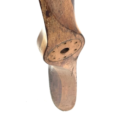 18 - A 20th century laminated wood propeller. The hub is stamped 62 40 508 153412 87, length 157.5cm.