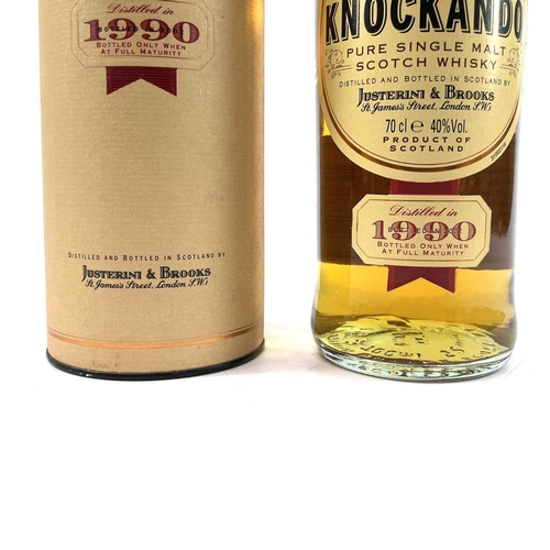 180 - Whisky - Knockando Pure Single Malt Scotch Whisky. Distilled in 1990, 70cl, 40% vol., in original ca... 