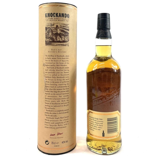 180 - Whisky - Knockando Pure Single Malt Scotch Whisky. Distilled in 1990, 70cl, 40% vol., in original ca... 