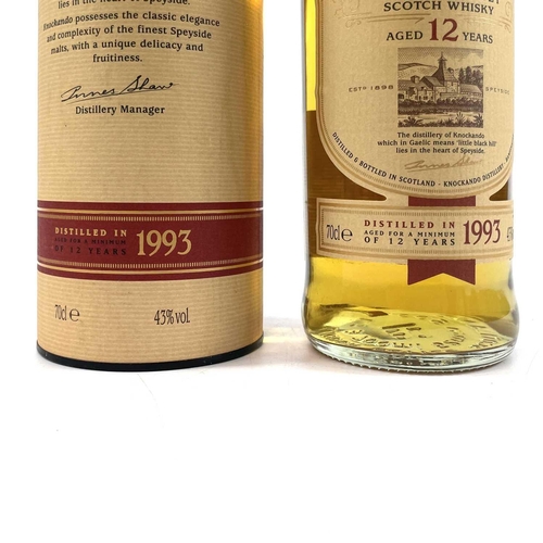 182 - Whisky - Knockando Pure Single Malt Scotch Whisky. Distilled in 1993, 70cl, 43% vol., in original ca... 