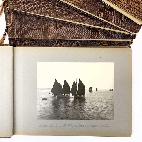 19 - Gibsons of Scilly, six albums of high quality original photographic prints. The matching set of hard... 